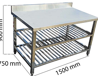 BÀN SƠ CHẾ THỰC PHẨM INOX NP04